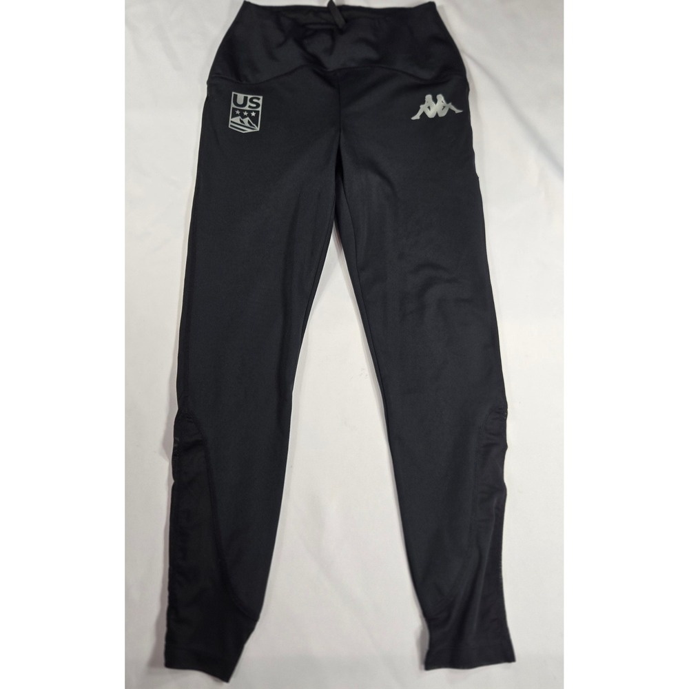 Kappa USA‎ Ski Team Kombat Pro Women's Leggings Small Black Athletic Tights